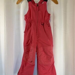 Lands' End Kids Raspberry Pink Snow Bib Overalls